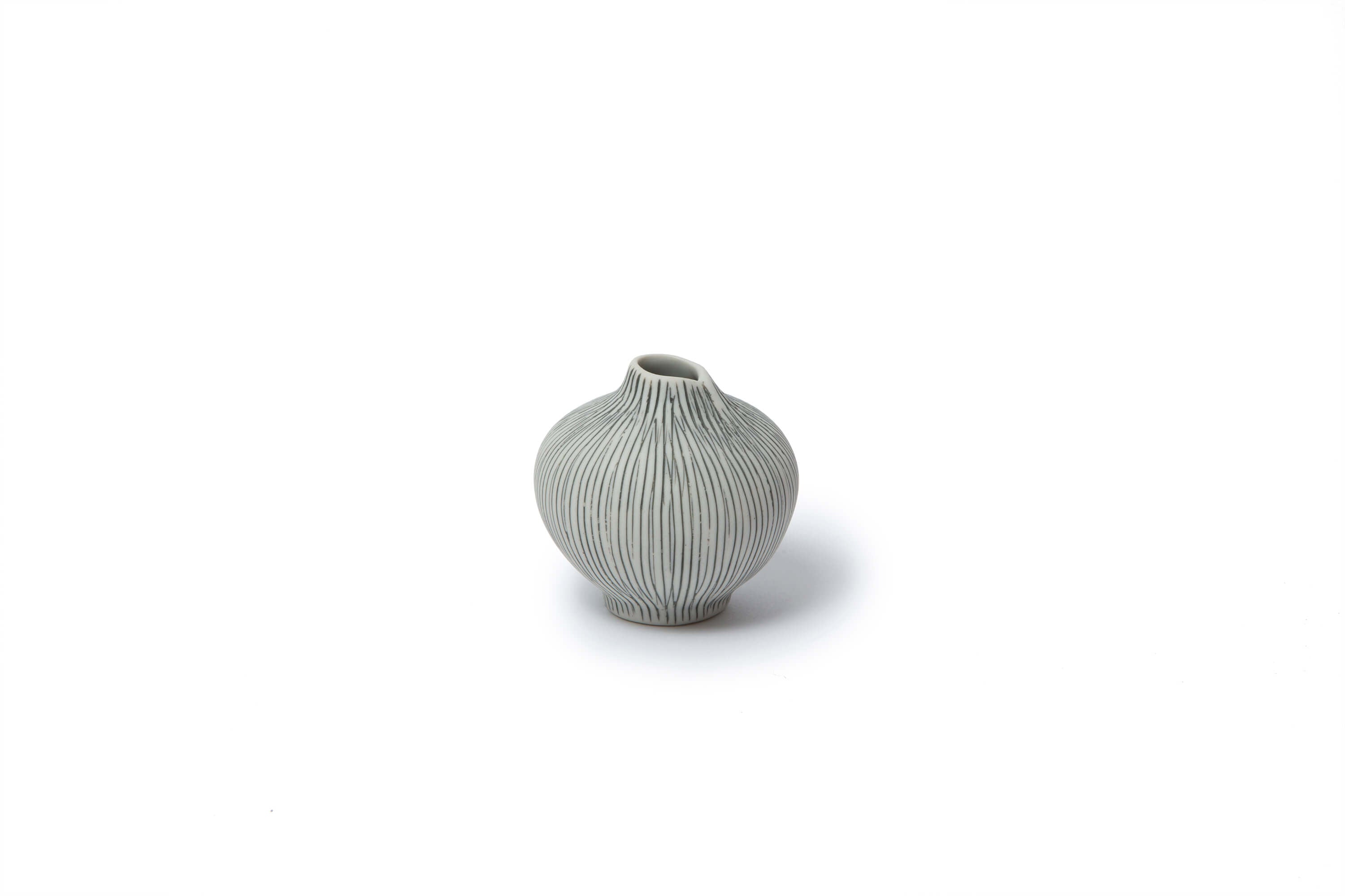 Line Vase | Small | Vertical Grey Stripes | by Lindform - Lifestory - Lindform