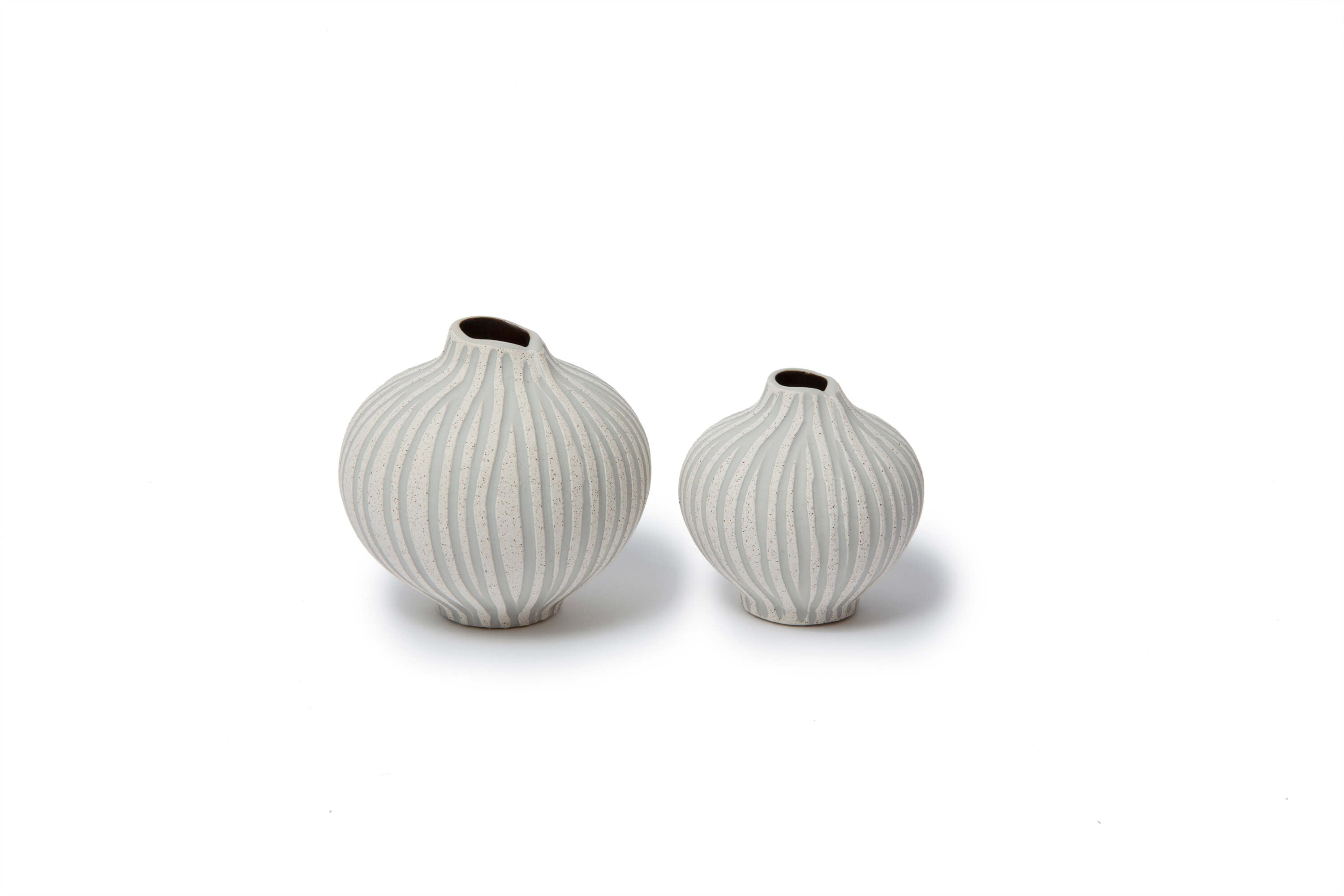 Line Vase | Medium | Sand White Stone Stripe | by Lindform - Lifestory - Lindform