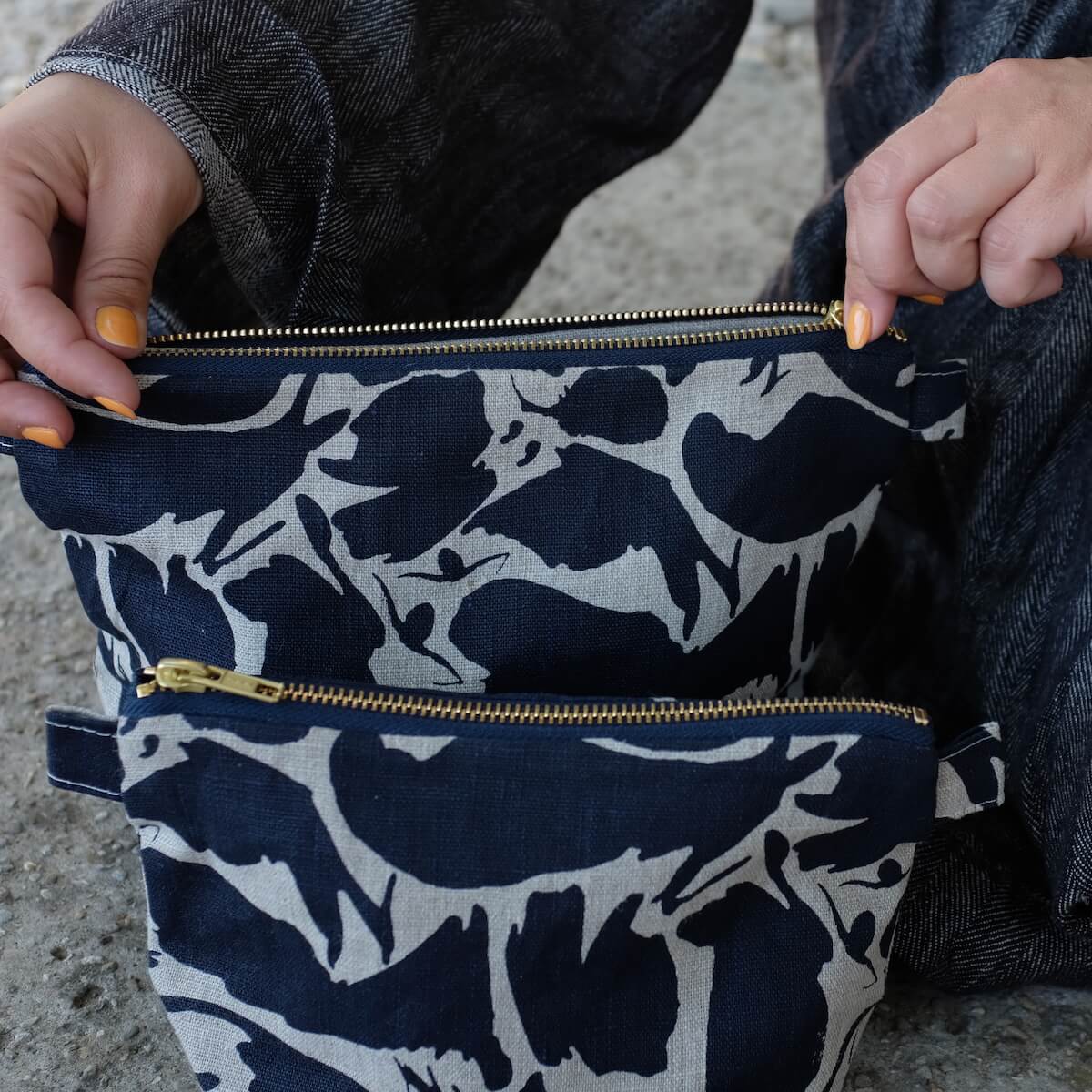 Large Wash Bag | Navy | by Blästa Henriët - Lifestory - Blästa Henriët