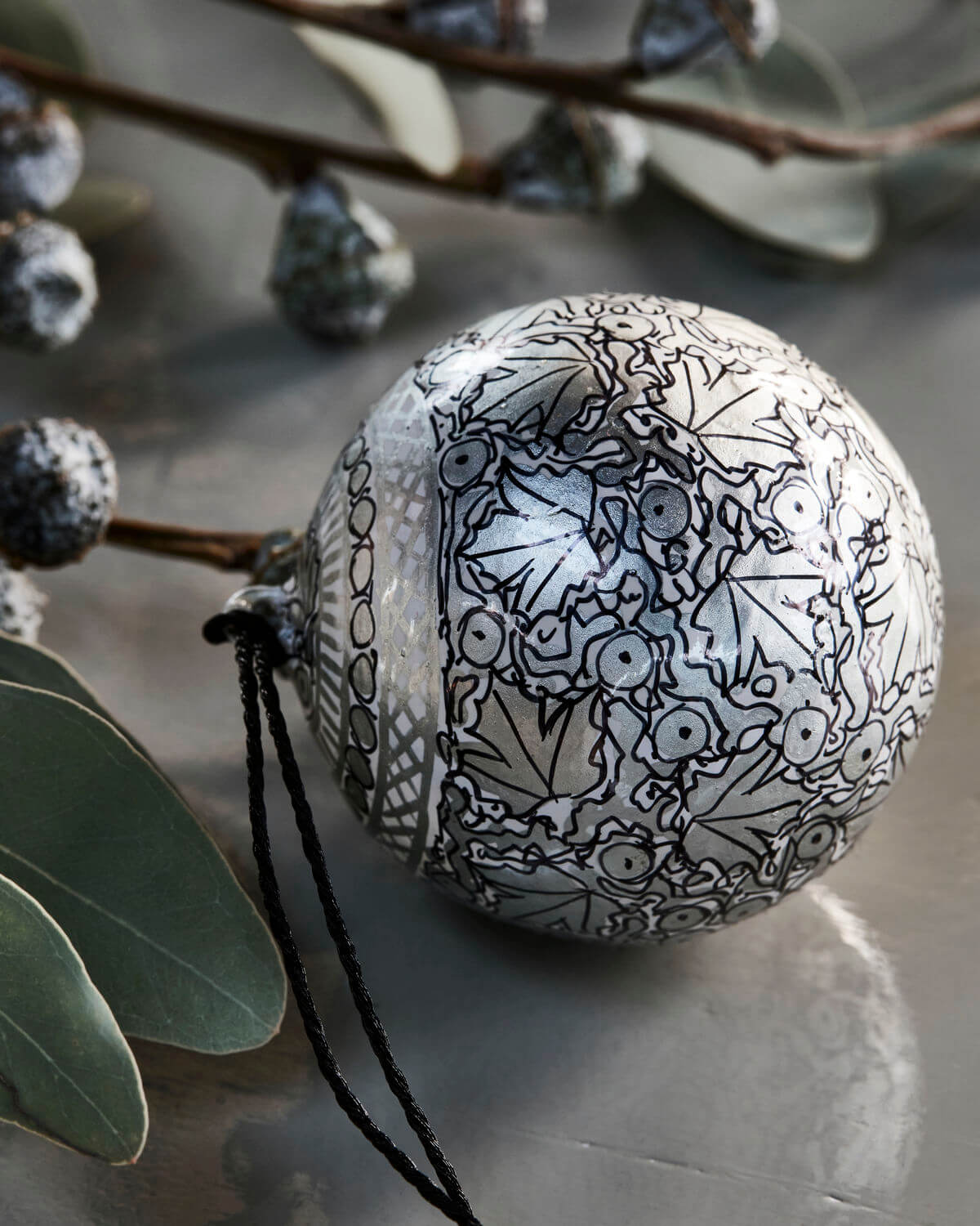 Mache Ornament | Silver | Paper Mache | by House Doctor - Lifestory - House Doctor
