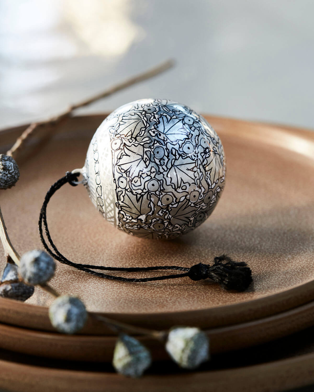 Mache Ornament | Silver | Paper Mache | by House Doctor - Lifestory - House Doctor