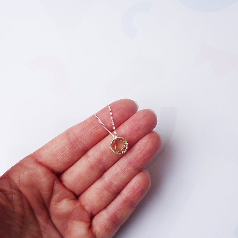 Mini Symmetry Necklace | Sterling Silver & Brass | by Custom Made - Lifestory - Custom Made