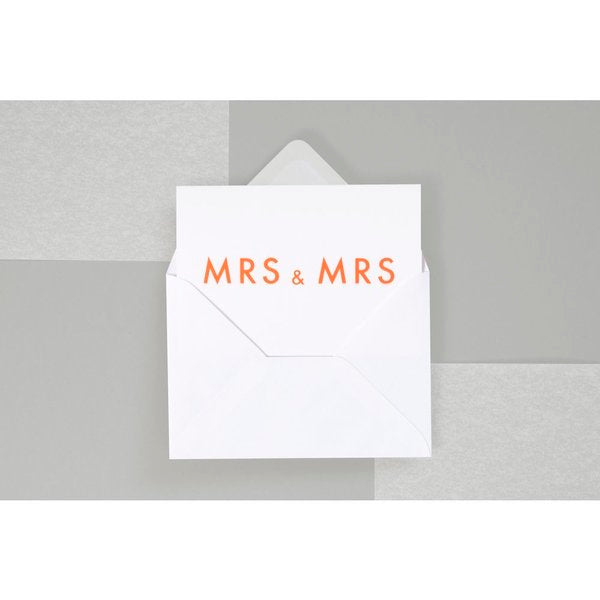 MRS & MRS | Card | Orange on White | by Ola - Lifestory - ola