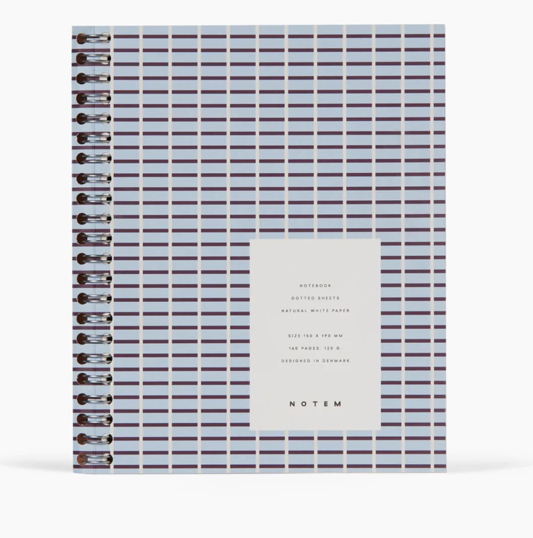 NELA Wirebound Spiral Notebook | Blue | Medium | Dotted | by Notem Studio - Lifestory - Notem Studio