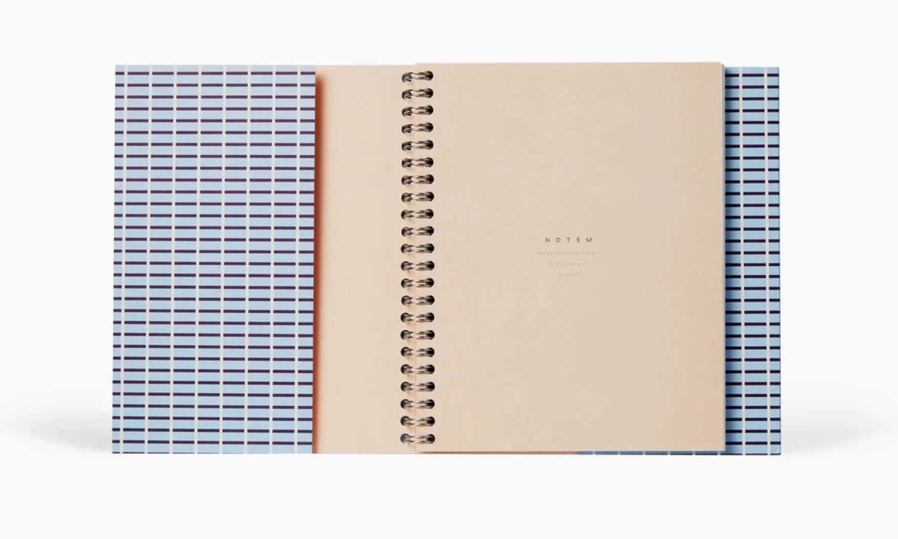 NELA Wirebound Spiral Notebook | Blue | Medium | Dotted | by Notem Studio - Lifestory - Notem Studio