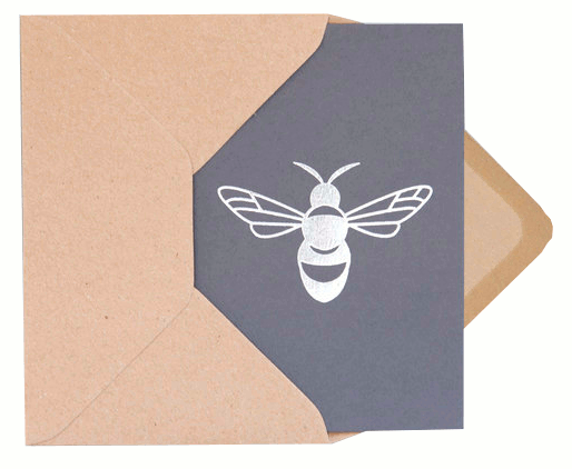 Bee Card Dark Grey / Silver - Lifestory - ola