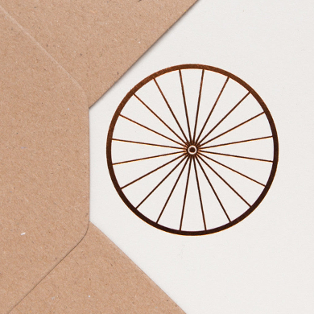 Bicycle Wheel Card Stone/Copper by ola - Lifestory - ola