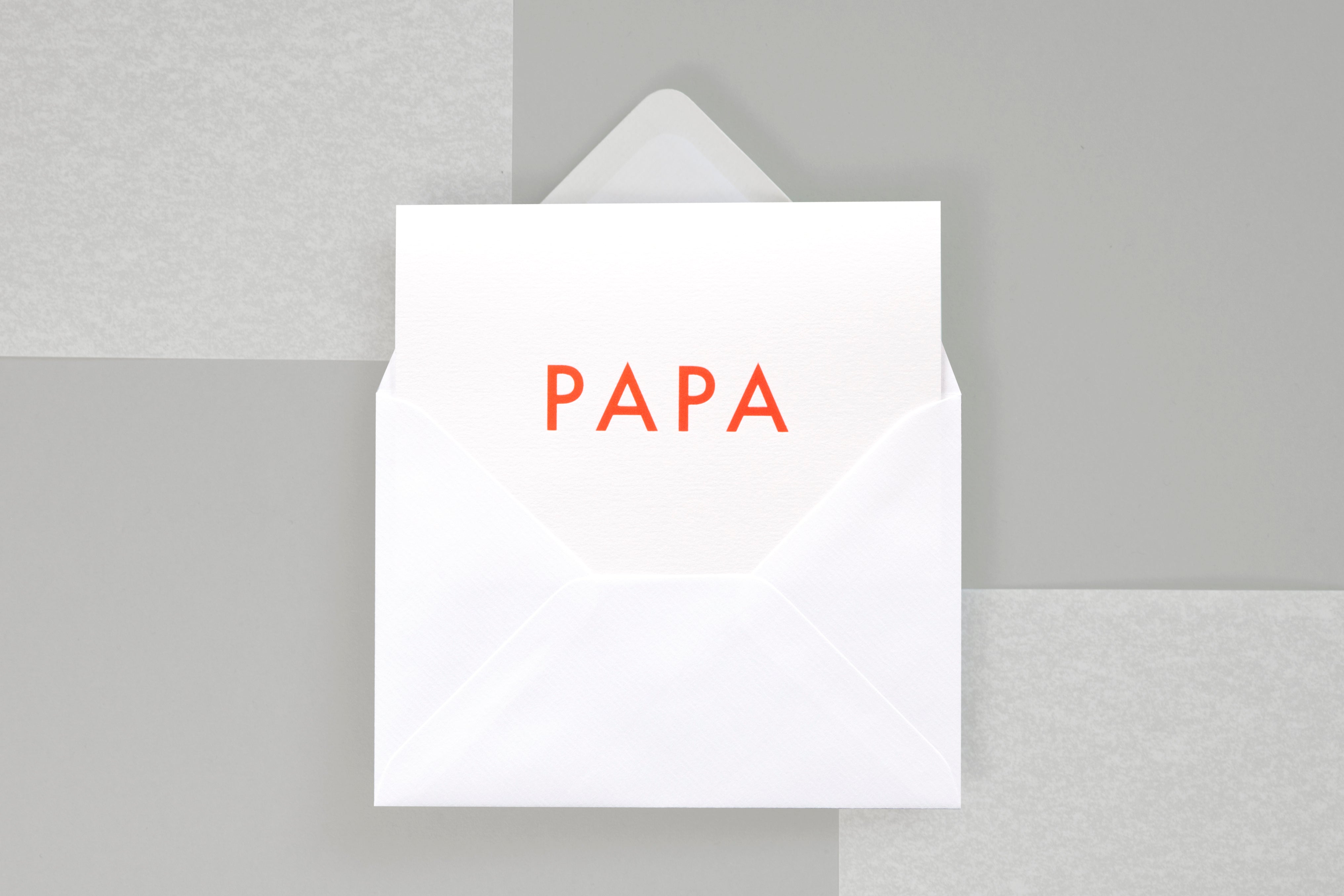 PaPa Card | Neon Orange on White | by Ola - Lifestory - ola