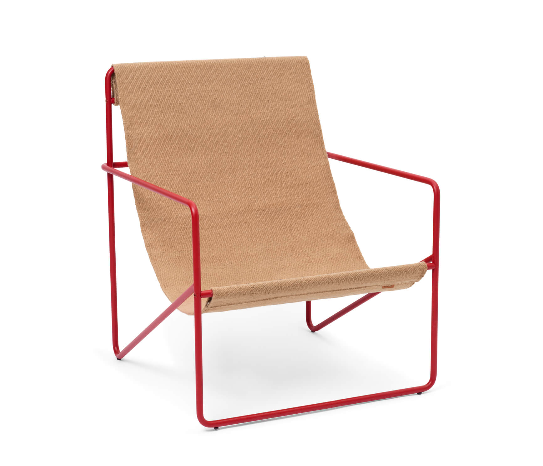 Desert Lounge Chair | Poppy Red Frame + Sand Fabric | by ferm Living - Lifestory - ferm Living