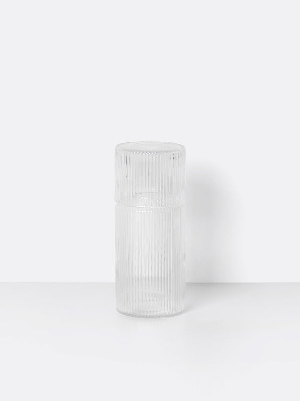 Ripple Carafe &  Glass Set | Clear | Glass | by ferm Living - Lifestory - ferm Living