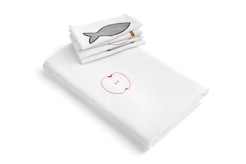 EMBARGO UNTIL 15/09/22 Sobremesa Napkin Set of 4 | White | by HAY - Lifestory - HAY