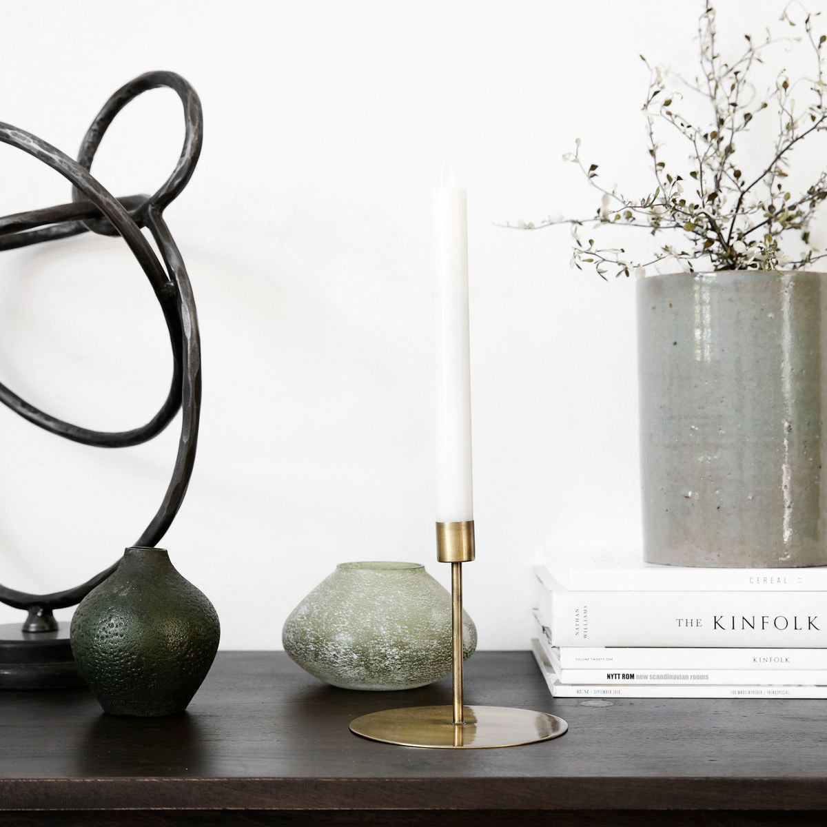Candle Holder | Low | Anit | Antique Brass | by House Doctor - Lifestory - House Doctor