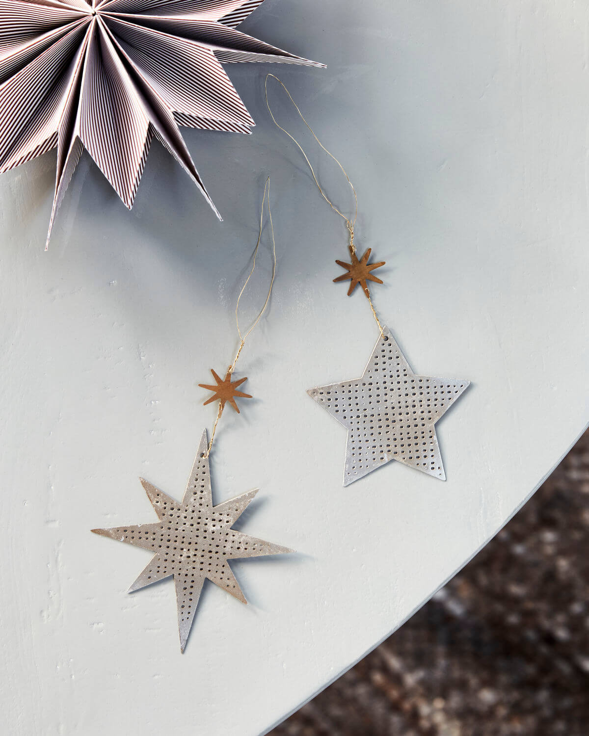 Star with Star - Ornaments | Set of 2 | Antique Silver | by House Doctor - Lifestory - House Doctor