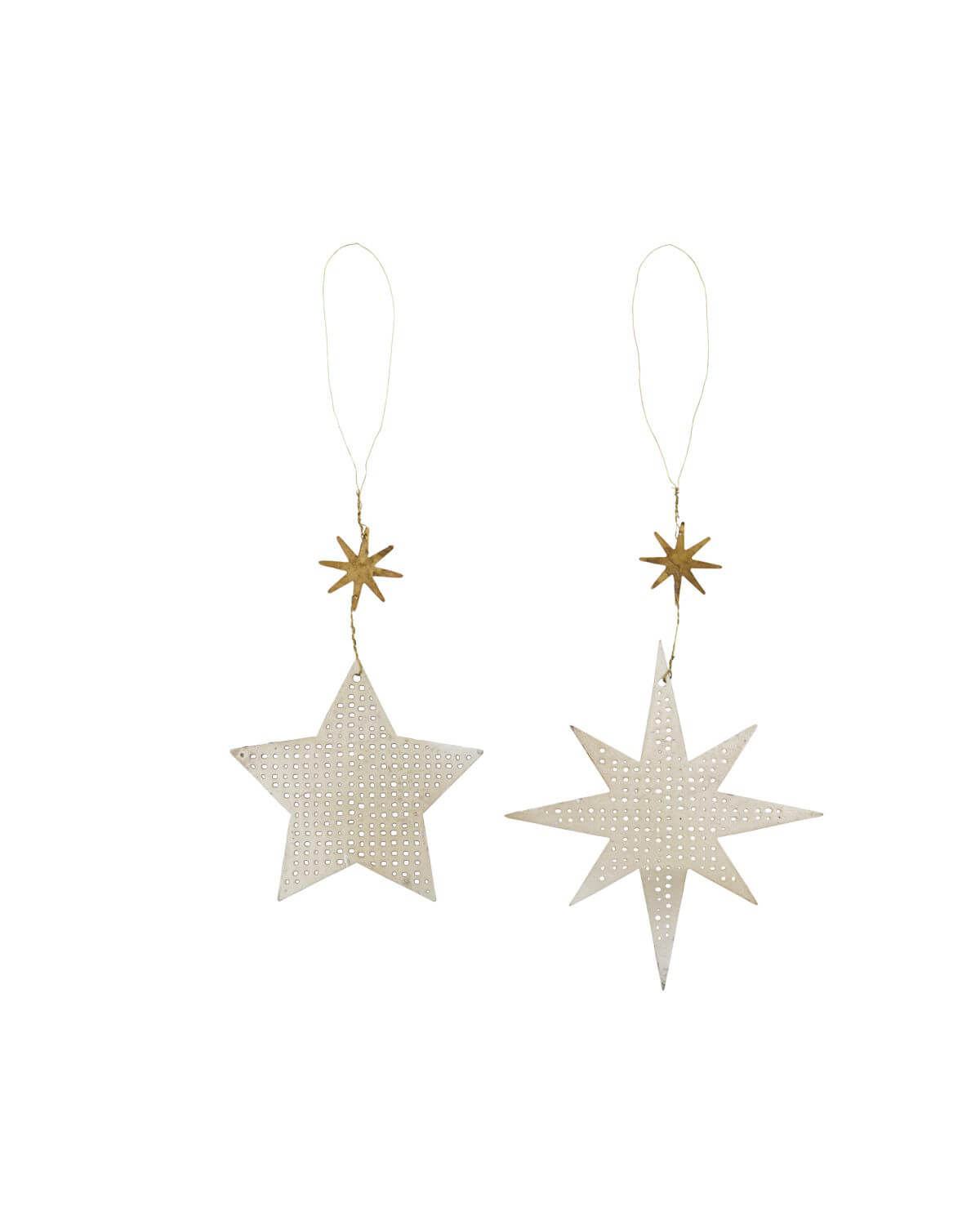 Star with Star - Ornaments | Set of 2 | Antique Silver | by House Doctor - Lifestory - House Doctor