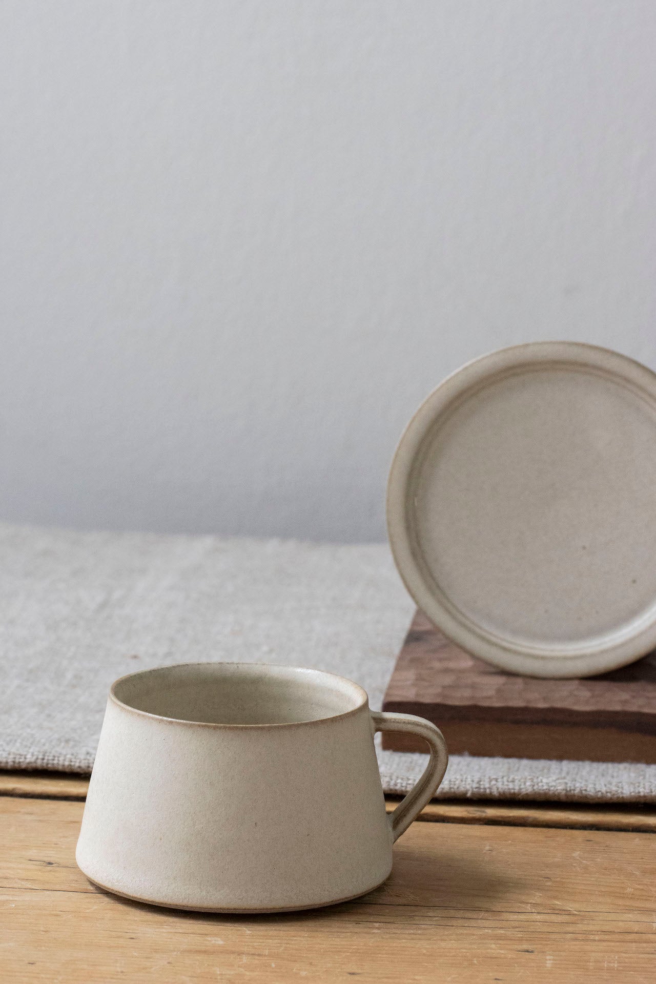 Tapered Cup & Saucer | Off-White | Borja Moronta - Lifestory - Borja Moronta