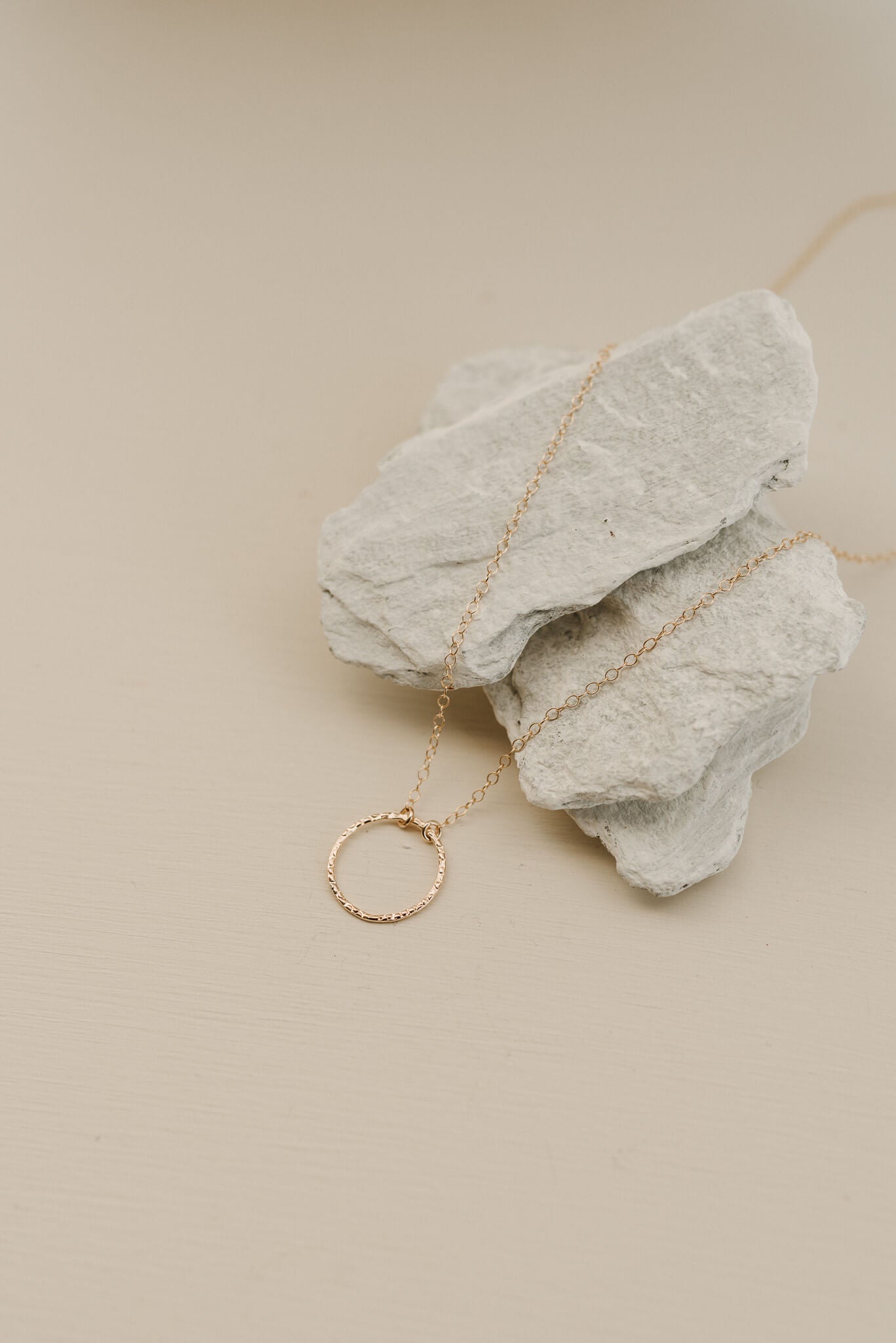 Textured Circle Necklace | Gold Fill | by Fawn & Rose - Lifestory - Fawn & Rose