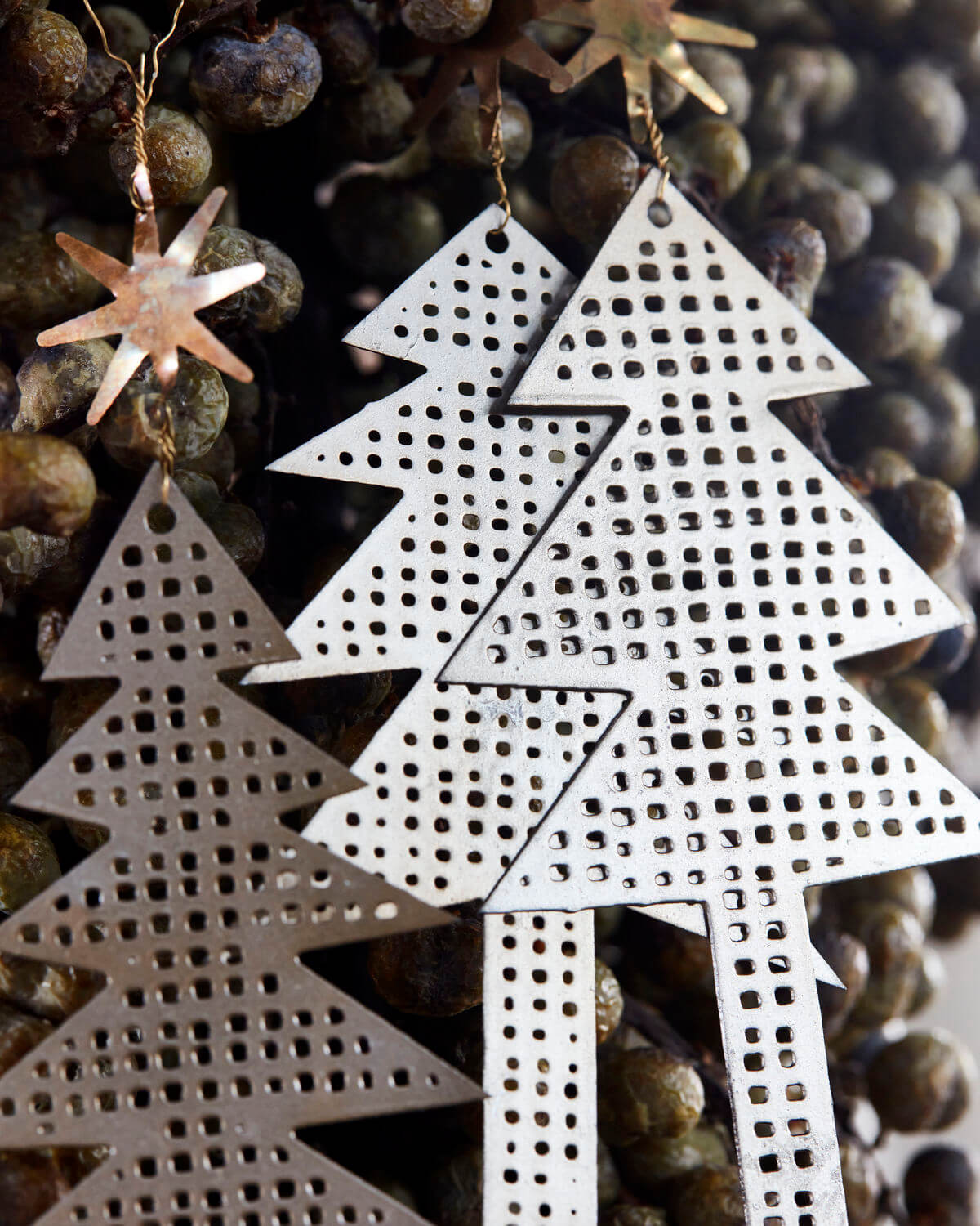 Tree with Star - Ornaments | Set of 3 | Antique Silver | by House Doctor - Lifestory - House Doctor