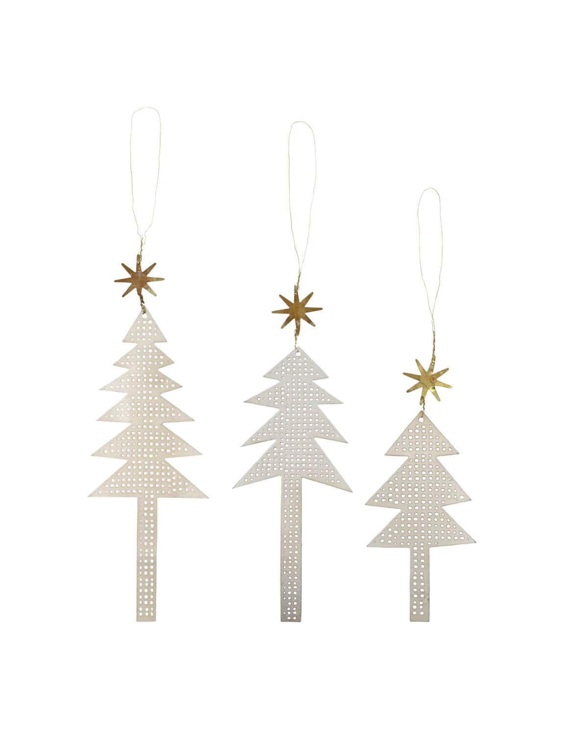 Tree with Star - Ornaments | Set of 3 | Antique Silver | by House Doctor - Lifestory - House Doctor