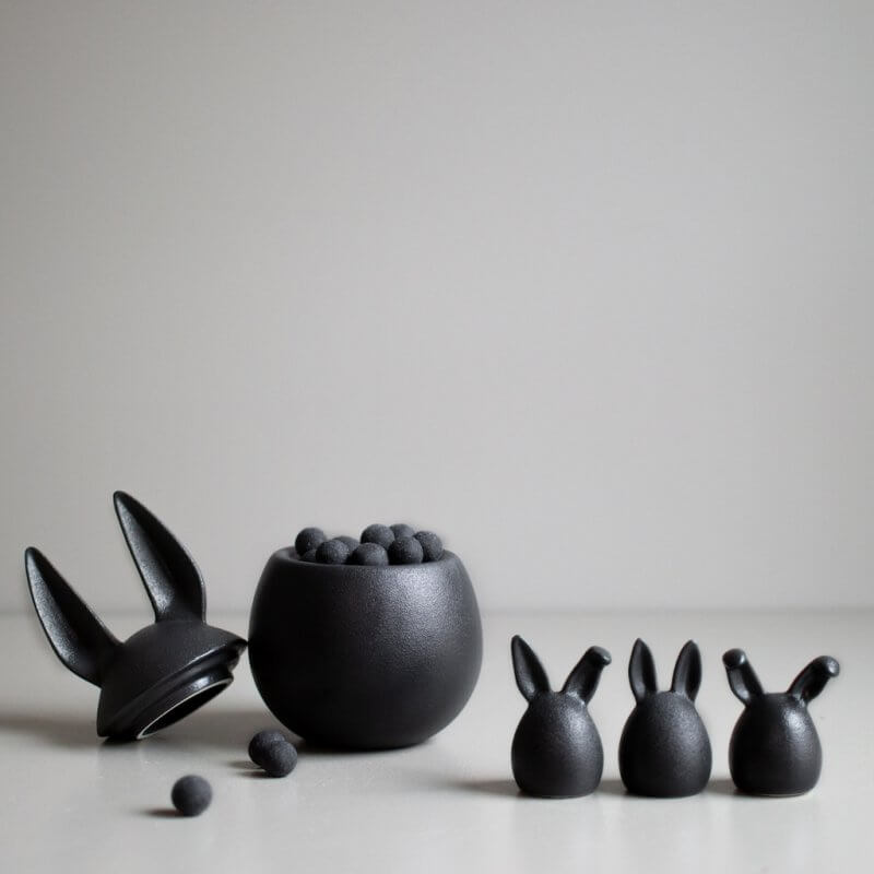 Rabbit Triplets | Pack of 3 | Cast Iron Effect | Ceramic | by DBKD - Lifestory - DBKD