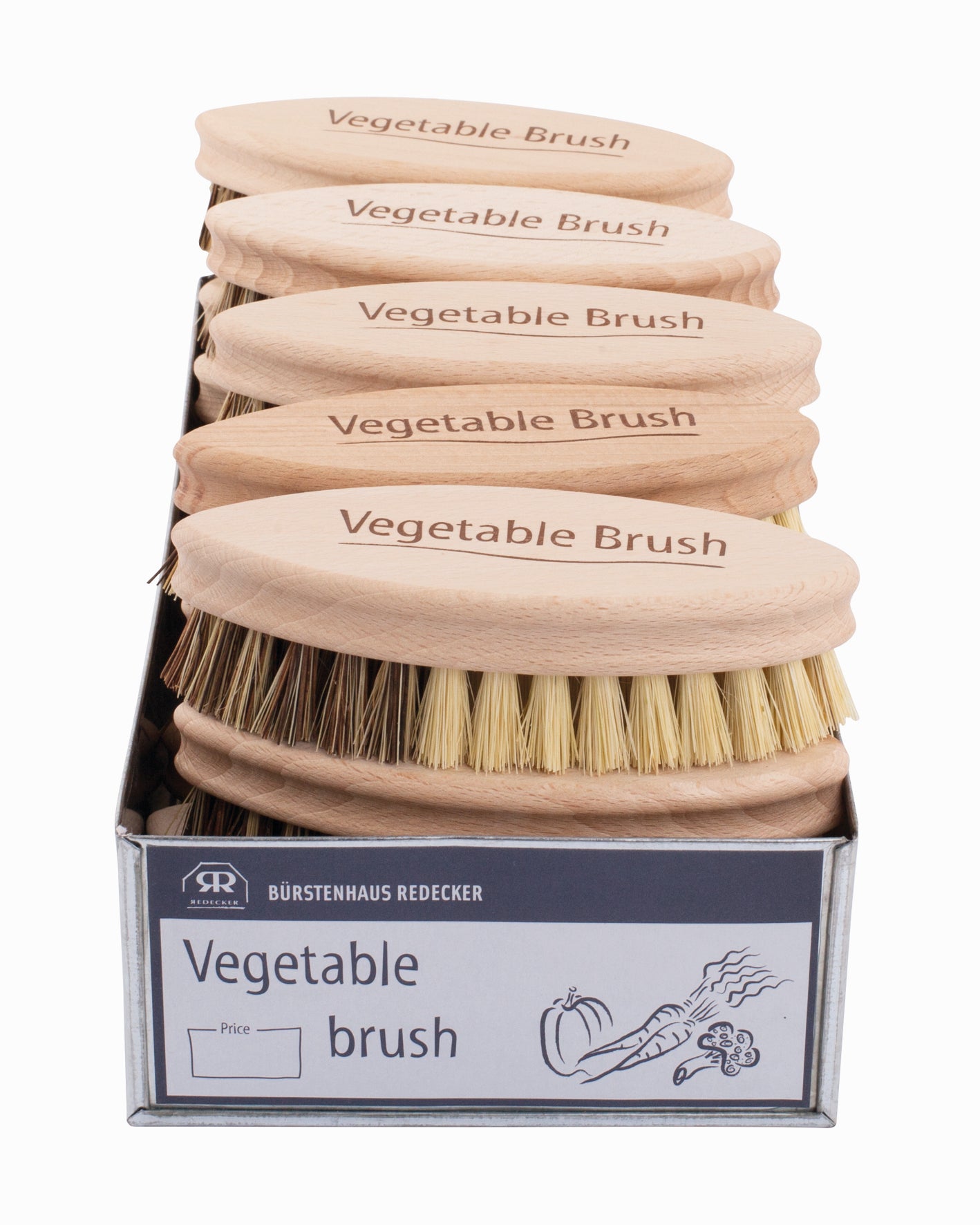 Vegetable Brush | Medium & Hard Bristle | by Redecker - Lifestory - Redecker