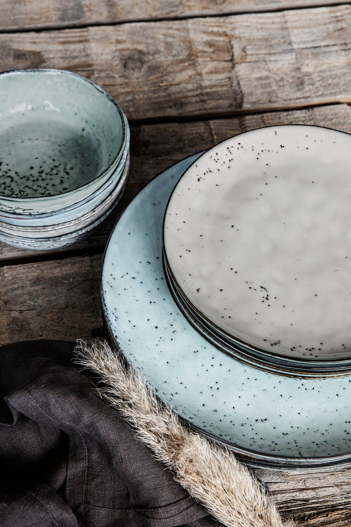 Cake/Side Plate | Rustic | Grey/Blue | 20.5cm | by House Doctor - Lifestory - House Doctor