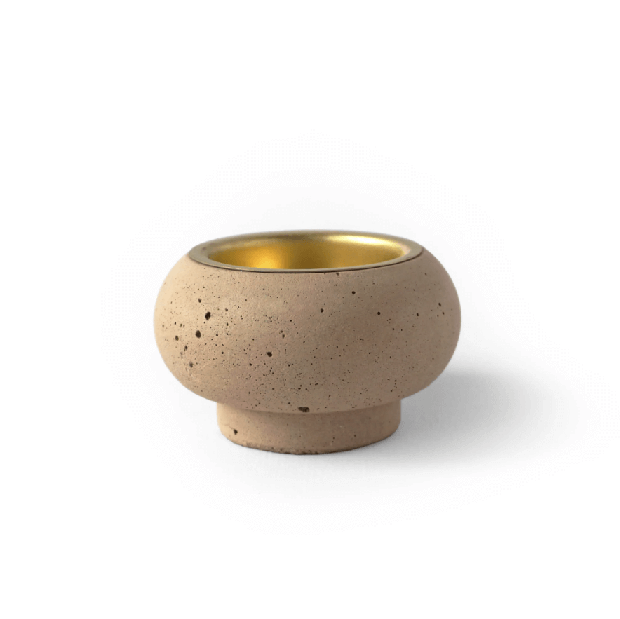 Wee Stacking Tealight Holder | Oatmeal | Concrete | by Studio Emma - Lifestory - Studio Emma