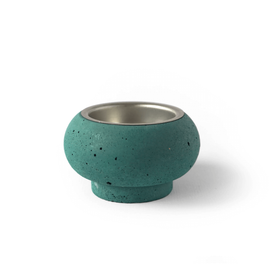 Wee Stacking Tealight Holder | Pine Green | Concrete | by Studio Emma - Lifestory - Studio Emma