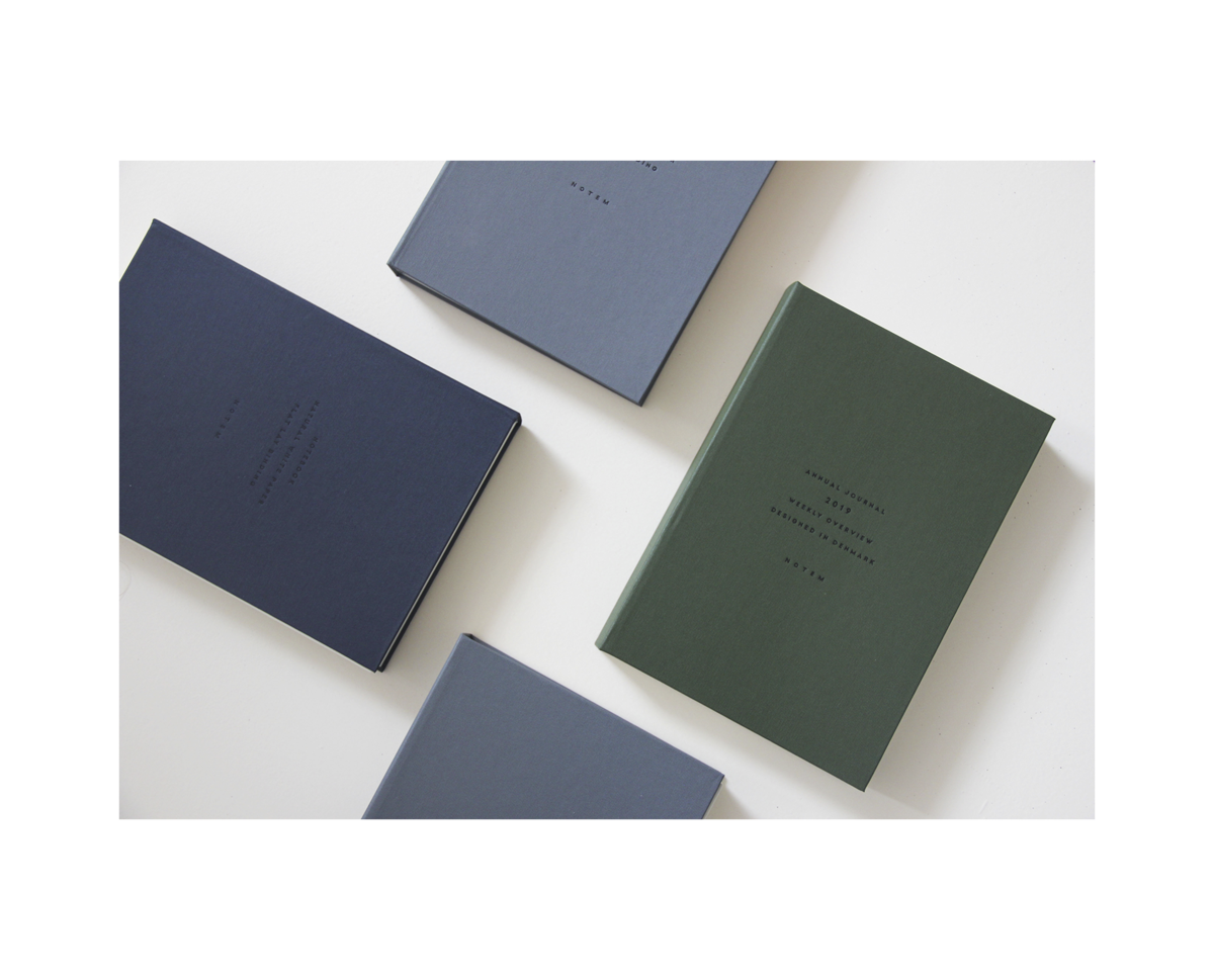 ALVA A5 Annual Journal 2020 in Dark Green or Blue by Notem Studio - Lifestory